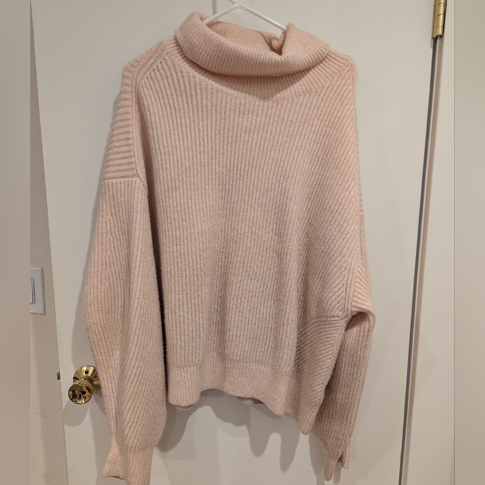 Cozy Pink Turtleneck Sweater